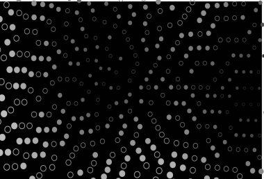 Dark Silver, noktalı gri vektör arkaplanı. Bulanık dekoratif tasarım baloncuklu soyut tarzda. Suyun deseni, yağmur damlaları.