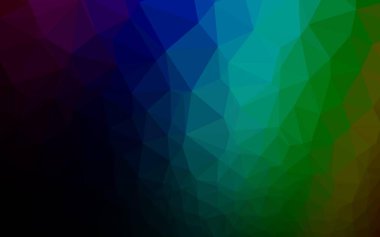 Çokgen desenli soyut geometrik renkli vektör çizimi.