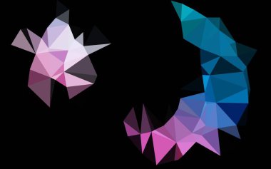 Çokgen desenli soyut geometrik renkli vektör çizimi.