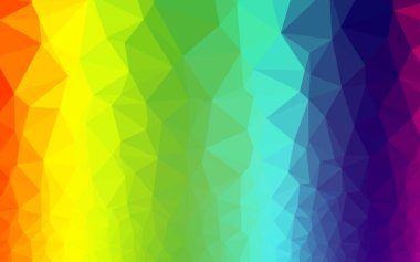 Çokgen desenli soyut geometrik renkli vektör çizimi.