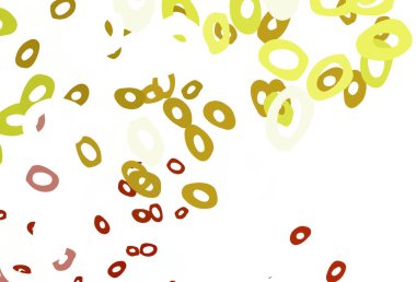 Açık yeşil, daireli kırmızı vektör şablonu. Bulanık yağmur damlaları olan soyut bir çizim. Reklamlar, broşürler için desen.