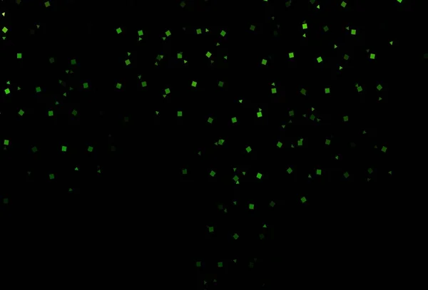 Темно Зеленый Векторный Фон Треугольниками Кругами Кубиками Круги Линии Ромб — стоковый вектор