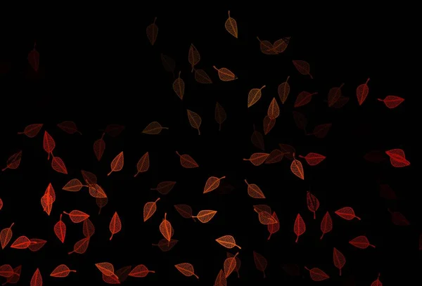 Темно Оранжевый Вектор Искушения Красочная Абстрактная Иллюстрация Листьями Стиле Каракулей — стоковый вектор