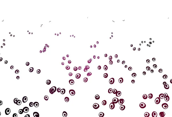 Világos Rózsaszín Vektor Textúra Korongokkal Absztrakt Illusztráció Színes Buborékok Természet — Stock Vector