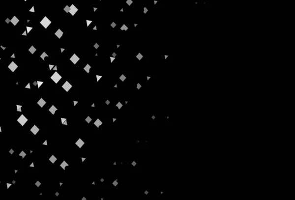 Dunkelsilberne Graue Vektorschablone Mit Kristallen Kreisen Quadraten Abstrakte Gradienten Illustration — Stockvektor