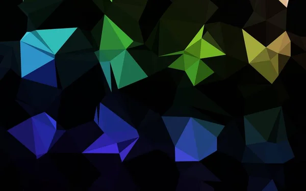 Dark Multicolor Rainbow Vector Blurry Triangle Template — Stock Vector