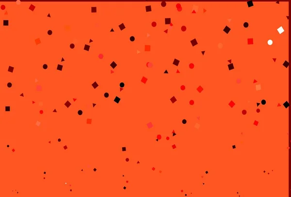 Світло Червоний Векторний Шаблон Кристалами Колами Квадратами Кола Лінії Ромби — стоковий вектор