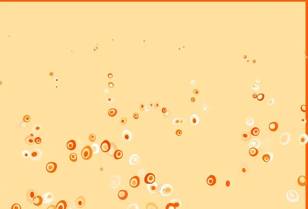 Amarillo Claro Fondo Vectorial Naranja Con Burbujas Ilustración Abstracta Brillante — Vector de stock