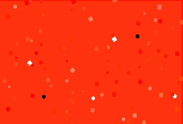 Modèle Vectoriel Rouge Clair Dans Style Polygonal Avec Des Cercles — Image vectorielle