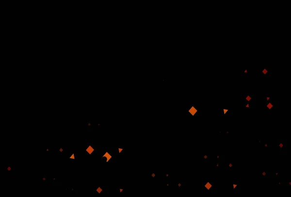Tmavě Oranžová Vektorová Textura Poly Stylu Kruhy Kostkami Abstraktní Ilustrace — Stockový vektor