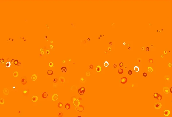 Fondo Vector Naranja Claro Con Burbujas Diseño Decorativo Borroso Estilo — Vector de stock