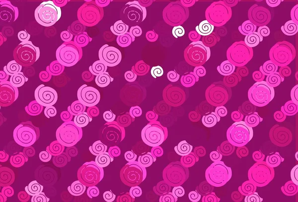 Светло Розовый Векторный Рисунок Формой Лампы Блестящие Абстрактные Иллюстрации Кривыми — стоковый вектор