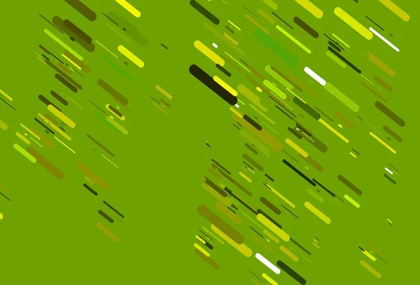 Verde Claro Diseño Vector Amarillo Con Líneas Planas Líneas Sobre — Vector de stock