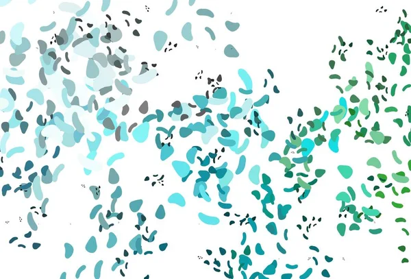 Světle Modrá Zelené Vektorové Pozadí Abstraktními Tvary Barevné Chaotické Formy — Stockový vektor