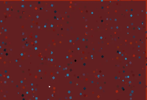 Lichtblauw Rode Vectorachtergrond Met Lijnen Cirkels Ruit Abstracte Illustratie Met — Stockvector