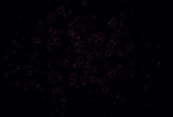 浅色粉红载体上有斑点 图解与一组闪亮的彩色抽象圈 水的形态 — 图库矢量图片