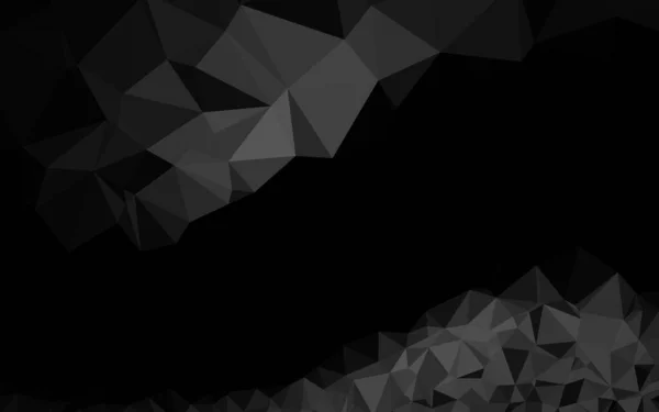 Темне Срібло Сірий Вектор Абстрактне Багатокутне Покриття — стоковий вектор
