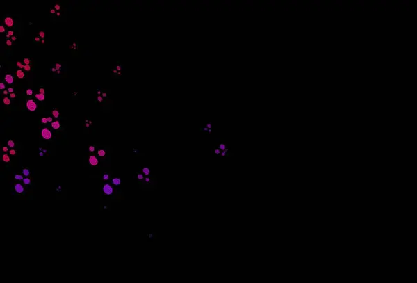 Fond Vectoriel Violet Foncé Avec Des Formes Bulles Échantillon Aux — Image vectorielle