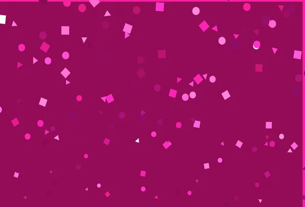 Светло Розовый Векторный Фон Треугольниками Кругами Кубиками Абстрактная Иллюстрация Красочными — стоковый вектор