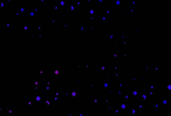 Dark Pink Blue Vector Backdrop Lines Circles Rhombus Abstract Gradient — Vetor de Stock
