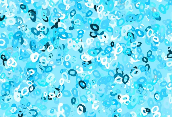 Kabarcıklı hafif BLUE vektör arkaplanı. Renkli su damlaları olan modern soyut çizimler. Reklamlar, broşürler için desen.