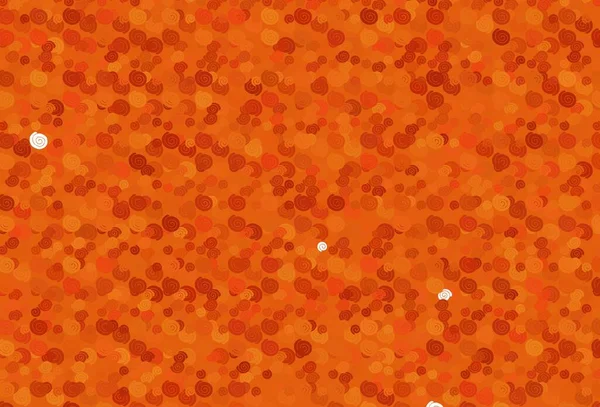 Patrón Vectorial Naranja Claro Con Formas Burbuja Ilustración Torcida Brillante — Vector de stock