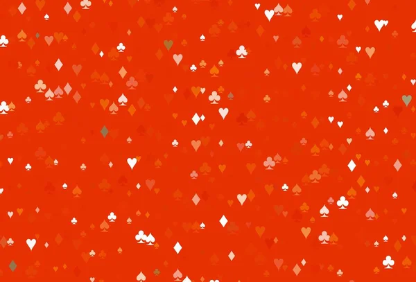 Light Orange Vector Background Cards Signs Blurred Decorative Design Hearts — Stock Vector