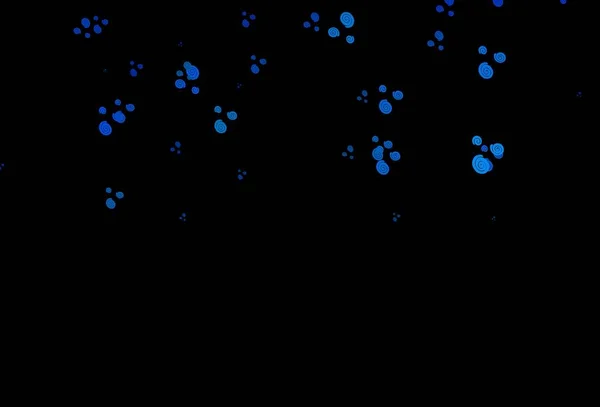 Fond Vectoriel Bleu Foncé Avec Des Lignes Courbées Échantillon Aux — Image vectorielle
