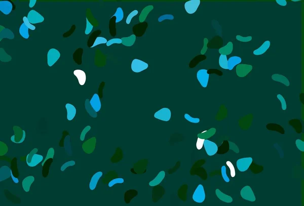 Bleu Clair Fond Vectoriel Vert Avec Des Formes Abstraites Design — Image vectorielle