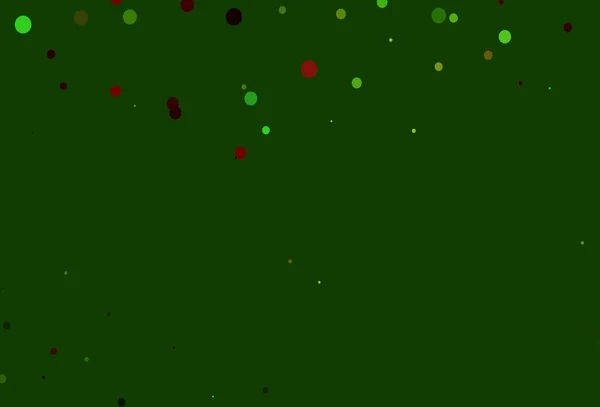 Modèle Vectoriel Vert Clair Rouge Avec Des Cercles Illustration Abstraite — Image vectorielle