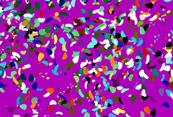 Helles Mehrfarbiges Regenbogenfarbenes Vektormuster Mit Chaotischen Formen Moderne Abstrakte Illustration — Stockvektor