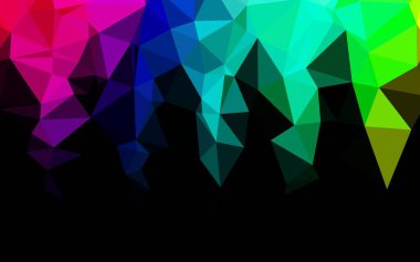 Koyu Çokrenkli, Gökkuşağı vektörü üçgen arkaplan.