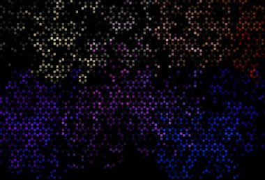 Koyu renk, gökkuşağı vektör düzeni dikdörtgenler, kareler. Soyut stil ve dikdörtgenlerle dekoratif tasarım. İş broşürleri, broşürler için desen.