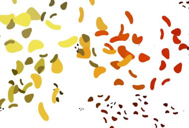 Soyut şekilli hafif turuncu vektör arkaplanı. Renkli rastgele şekillerle modern soyut illüstrasyon. Bir cep telefonu için arka plan.