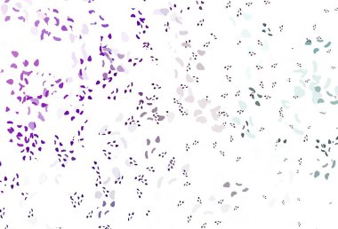 Soyut biçimlere sahip açık mor vektör arkaplanı. Modern tarzda değişen renkli kaotik formlar. Kartvizitiniz için modern tasarım.