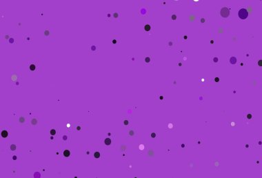 Baloncuklu açık mor vektör arkaplanı. Parlak renkli soyut çemberlerin olduğu bir resim. Suyun deseni, yağmur damlaları.
