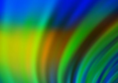 Koyu mavi, kıvrımlı daireli sarı vektör deseni.