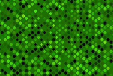 Daire şekilli koyu yeşil vektör düzeni. Renkli baloncuklu soyut illüstrasyon 