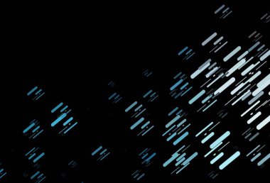 Düz çizgileri olan koyu mavi vektör arkaplan. Sopalı modern geometrik soyut çizim. TV reklamları için arkaplan.