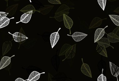 Açık yeşil vektör karalama dokusu. Yapraklı modern geometrik soyut çizim. Marka kitabı için desen.