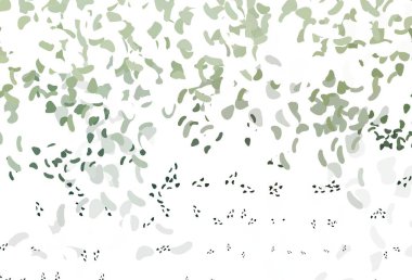 Soyut formlarla açık yeşil vektör arkaplanı. Modern tarzda değişen renkli kaotik formlar. İşiniz için en iyi akıllı tasarım.