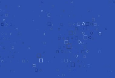 Noktalı, noktalı, küplü hafif Mavili vektör arkaplanı. Daireleri olan renkli bir eğim, soyut arkaplanda dikdörtgenler. Suyun deseni, yağmur damlaları.