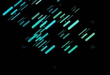 Koyu mavi, düz çizgileri olan yeşil vektör arkaplan. Renkli çubuklarla gösterişli soyut çizimler. İş broşürleri, broşürler için desen.