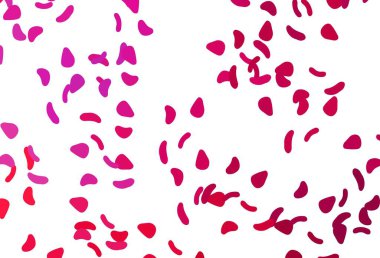 Açık Mor, rastgele şekilli pembe vektör dokusu. Renkli rastgele şekillerle modern soyut illüstrasyon. Duvar kağıtları için zarif tasarım.