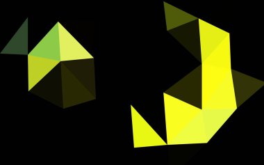 Açık Yeşil, Sarı vektör soyut çokgen dokusu.