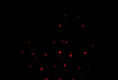 Koyu kırmızı arka plan, üçgenler, daireler ve küplerle. Renkli daireler, üçgenler, kareler çizilmiş bir resim. İş ilanınız için akıllı tasarım.