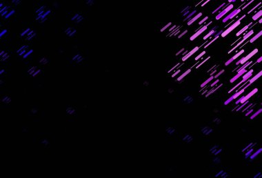 Düz çizgileri olan koyu mor vektör düzeni. Sopalı modern geometrik soyut çizim. Reklamınız, posteriniz, afişiniz için en iyi tasarım.