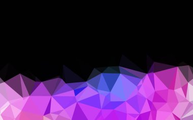 Açık Pembe, Mavi vektör soyut çokgen kapağı.