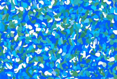 Açık mavi, soyut şekilli yeşil vektör arkaplan. Renkli rastgele şekillerle modern soyut illüstrasyon. Web siteniz için basit tasarım.