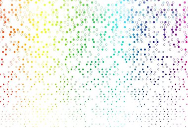 Açık Çokrenkli, baloncuklu Gökkuşağı vektör arkaplanı. Bulanık dekoratif tasarım baloncuklu soyut tarzda. Posterler, afişler için tasarım.